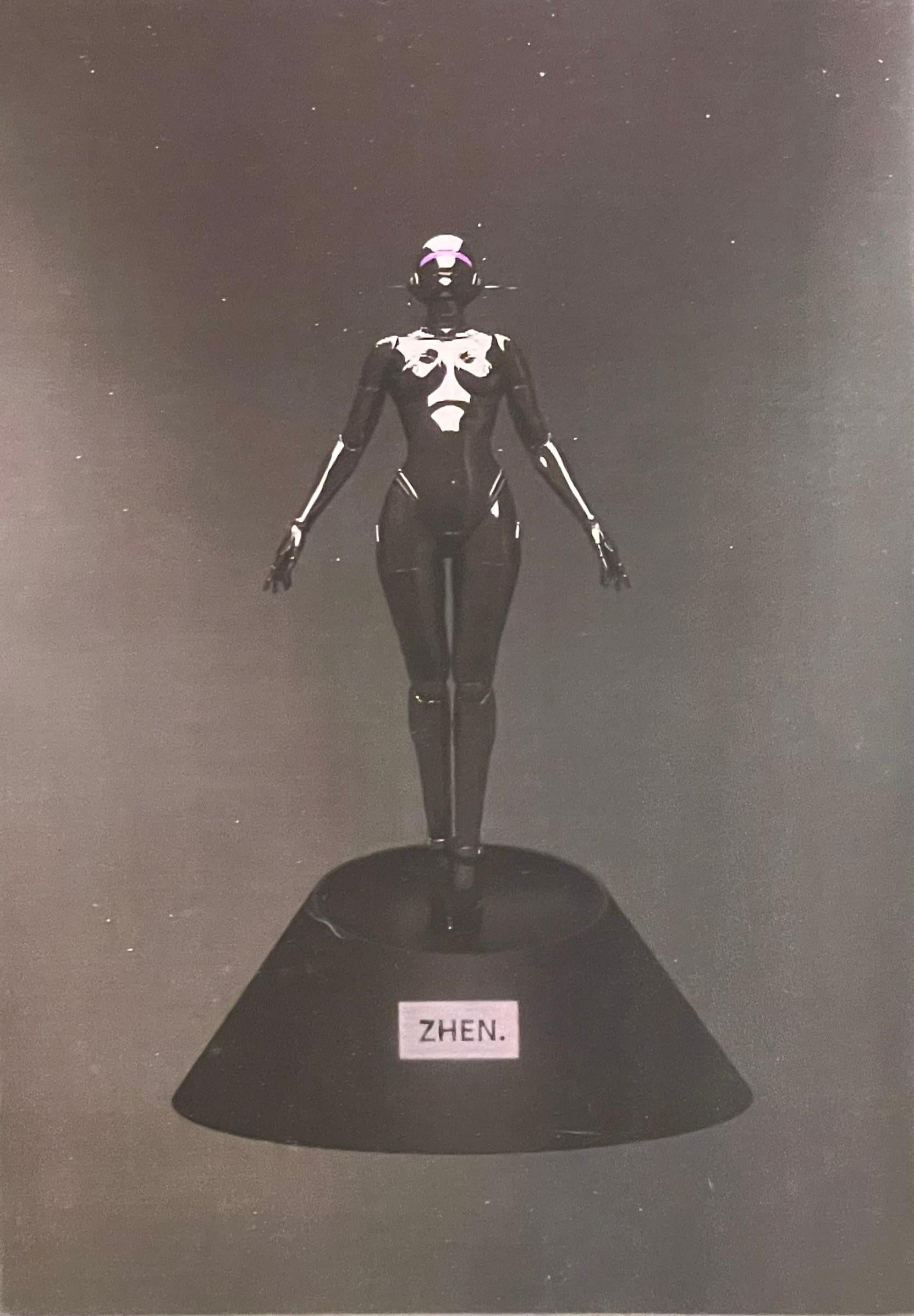 Hajime Sorayama - Lampe LED d'art contemporain noire flottante Sexy Robot  en vente 1