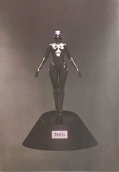 Hajime Sorayama Sexy Robot Floating Black Contemporary Art LED Light