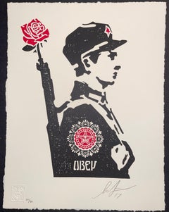 Siebdruck „Rose Soldier“, Siebdruck von Shepard Fairey 