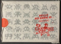 Retro Space Invader 'Hello, My Game Is...' Original Postcard Set Street Art 