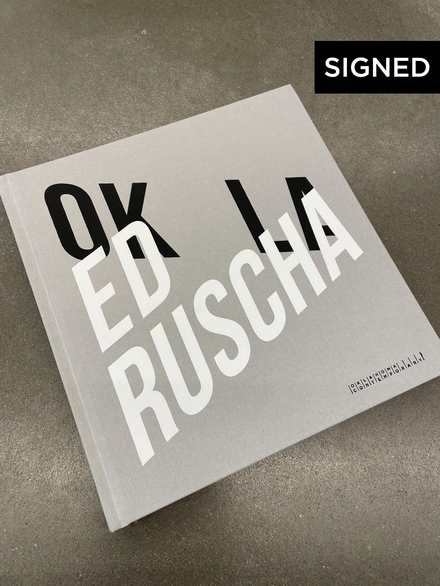 OKLA 2021 Catalog:

Limited edition of 100 copies signed by artist Ed Ruscha

This fully illustrated catalogue documents the landmark exhibition as installed at Oklahoma Contemporary. Featuring photography of all works in the landmark exhibition,