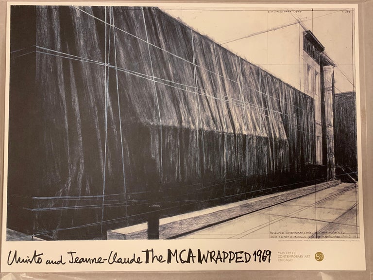 The MCA "Wrapped" 1969 Christo & Jeanne-Claude Exhibition Poster Contemporary  - Art by Christo and Jeanne-Claude