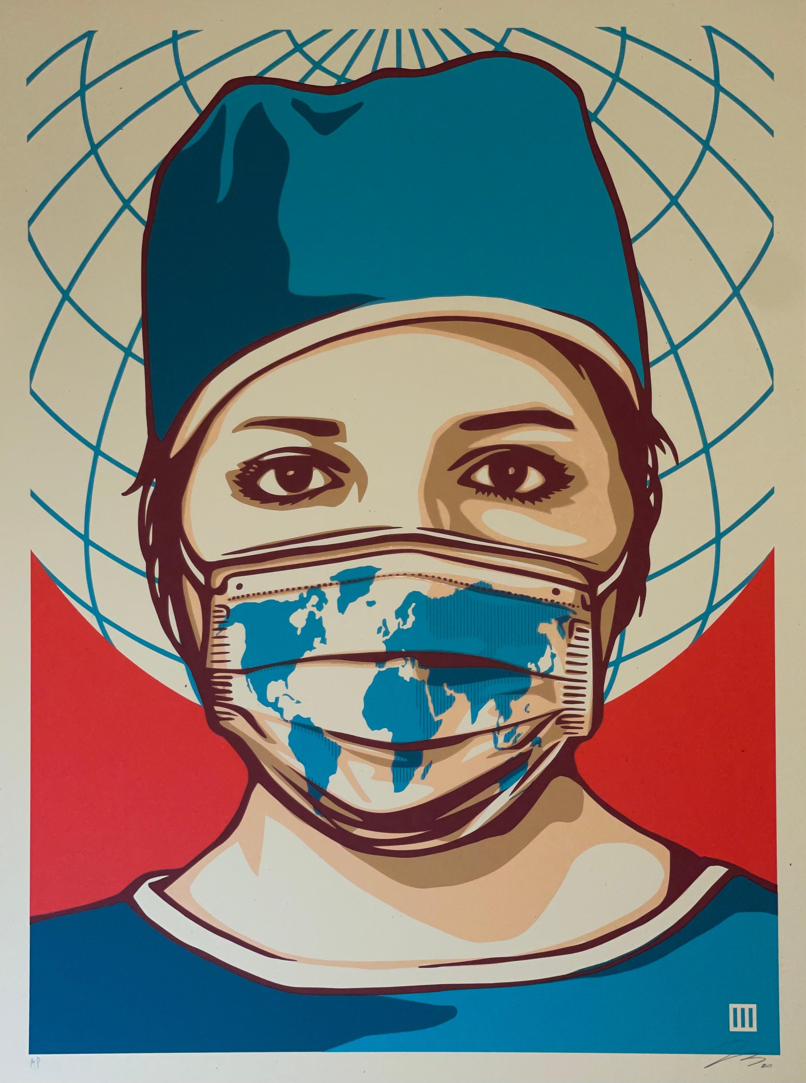 Thomas Wimberly "Global Forefront" Thank you Print For Pandemic Workers Nurse AP