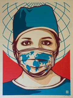 Thomas Wimberly - « Global Forefront » - Merci d'avoir imprimé pour Pandemic Workers Nurse AP