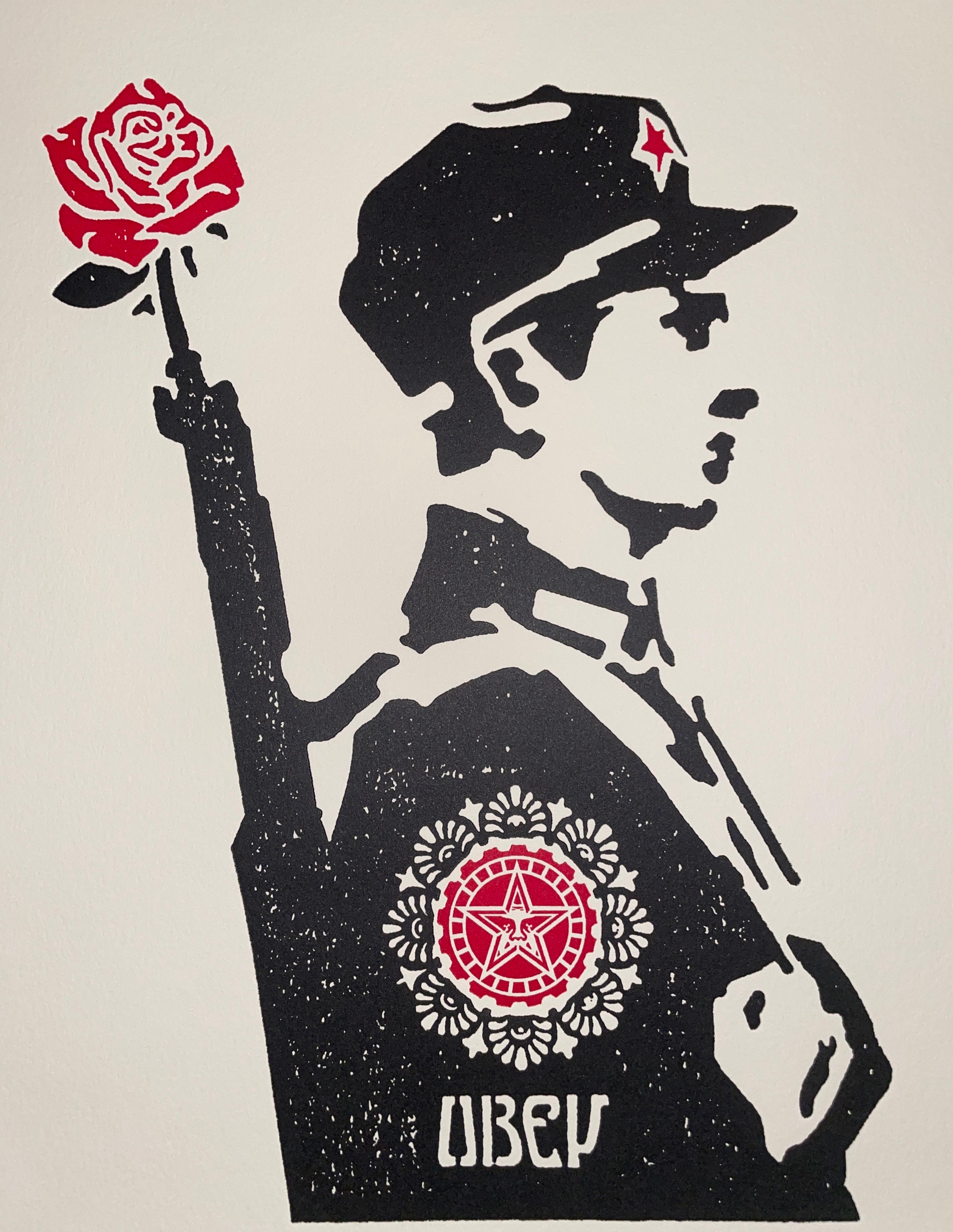 Siebdruck „Rose Soldier“, Siebdruck von Shepard Fairey im Angebot 1