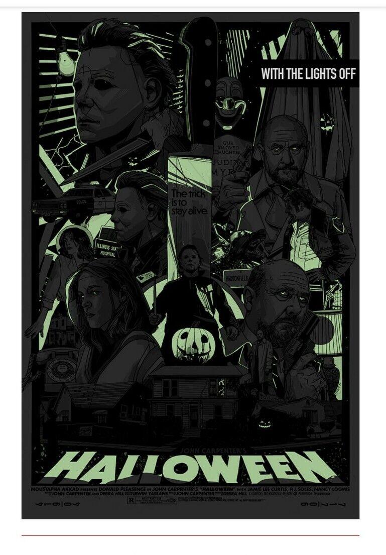 Tyler Stout Halloween Screen Print Michael Myer's Horror Glow Limited Edition