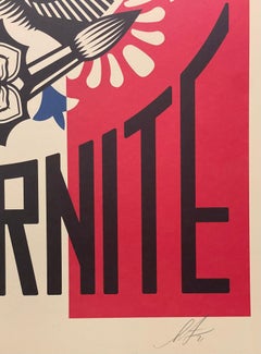 Shepard Fairey Liberte, Egalite, Fraternite Signed & Dated Print France Street