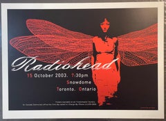 Radiohead Seidencreen Konzertdruck Toronto, signiert Contemporary Street Art 2003