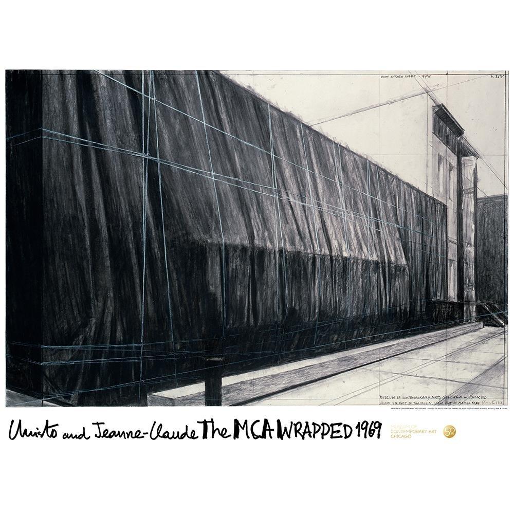 Affiche d'exposition contemporaine « enveloppée » du MCA, Christo & Jeanne-Claude, 1969  en vente 2
