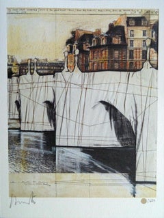 Parigi! Mostra di Christo & Jeanne-Claude Stampa contemporanea e catalogo