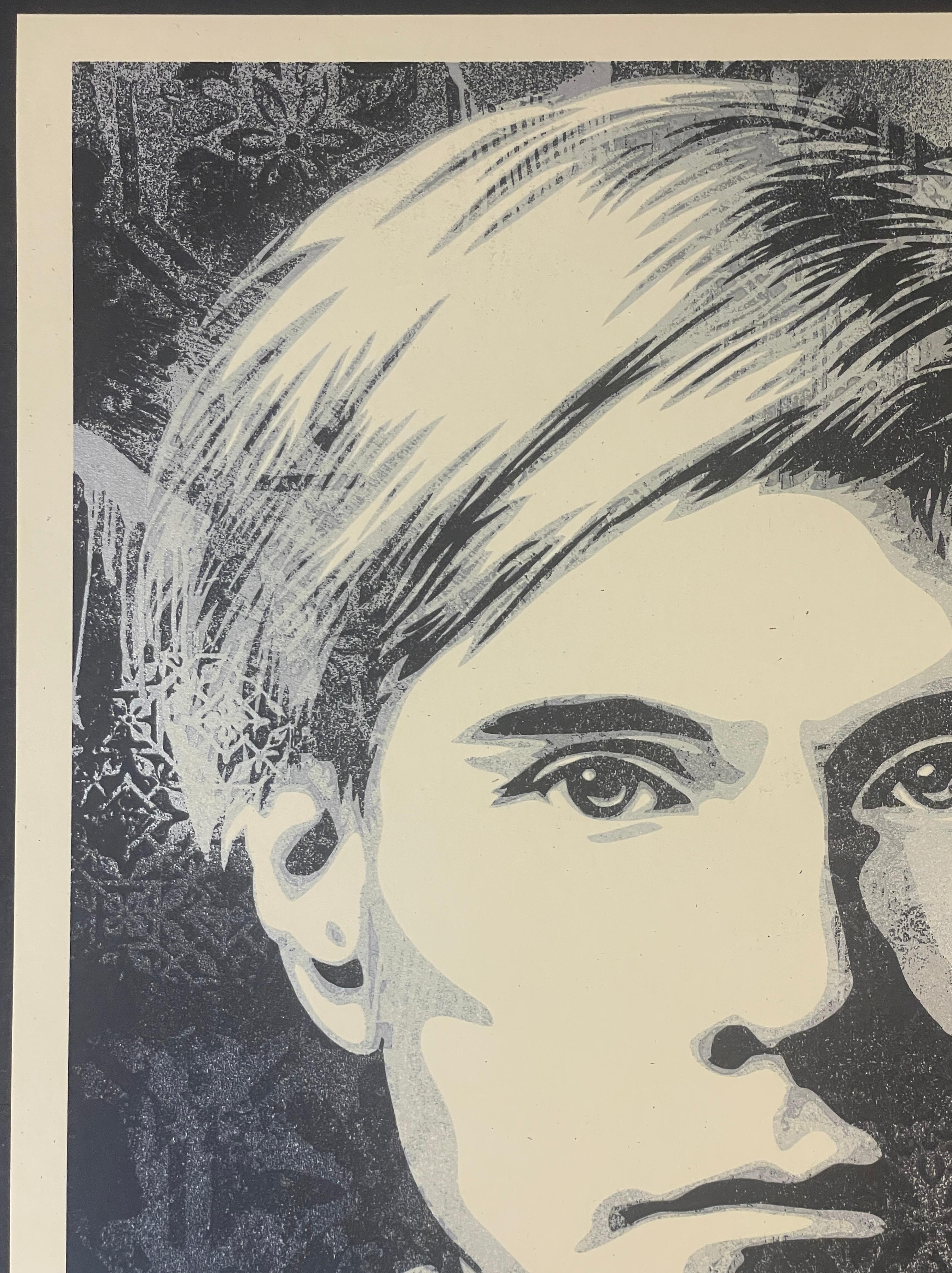 Shepard Fairey Warhol Collage Serigrafia Street Art Contemporanea Edizione d'Argento in vendita 5