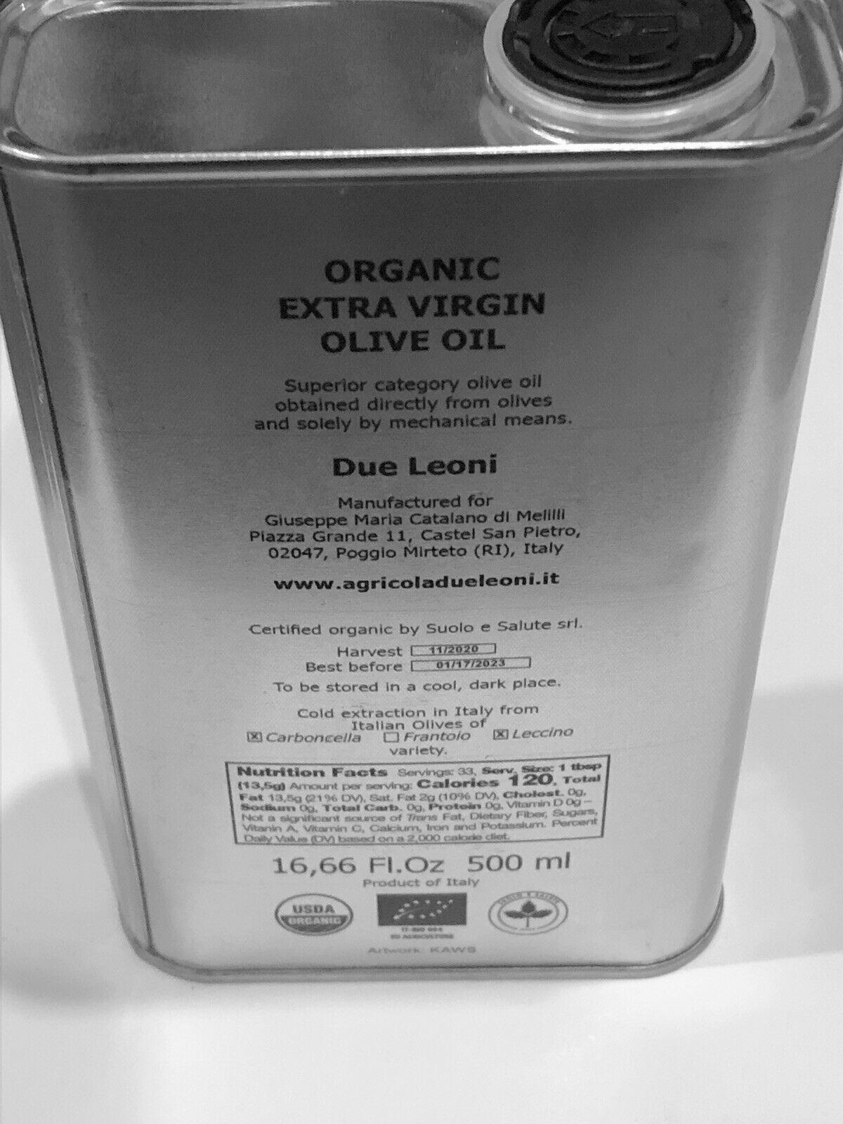 KAWS limited edition of 500 Olive Oil Tins From Italy with Due Leoni Street Art For Sale 2