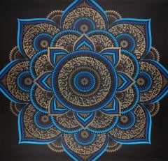 Blue Lotus by Cryptik, Contemporary Street Art Print