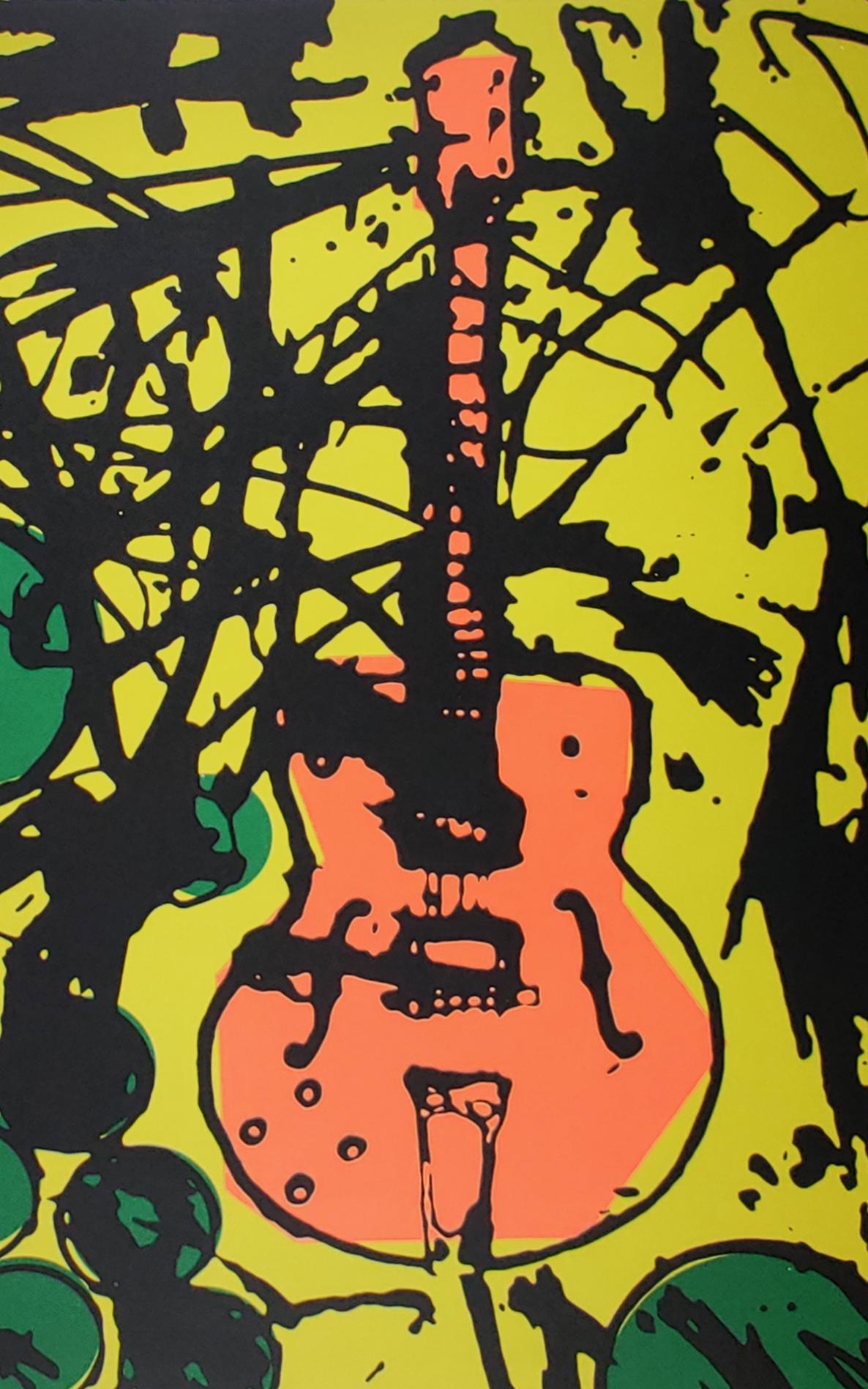 My Country Club Gitarre, Tim Armstrong (Racid) Punk Street Art Druck im Angebot 1