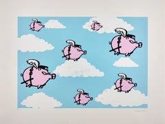 Pigs Might Fly, Mau Zeitgenössischer Street Art-Druck