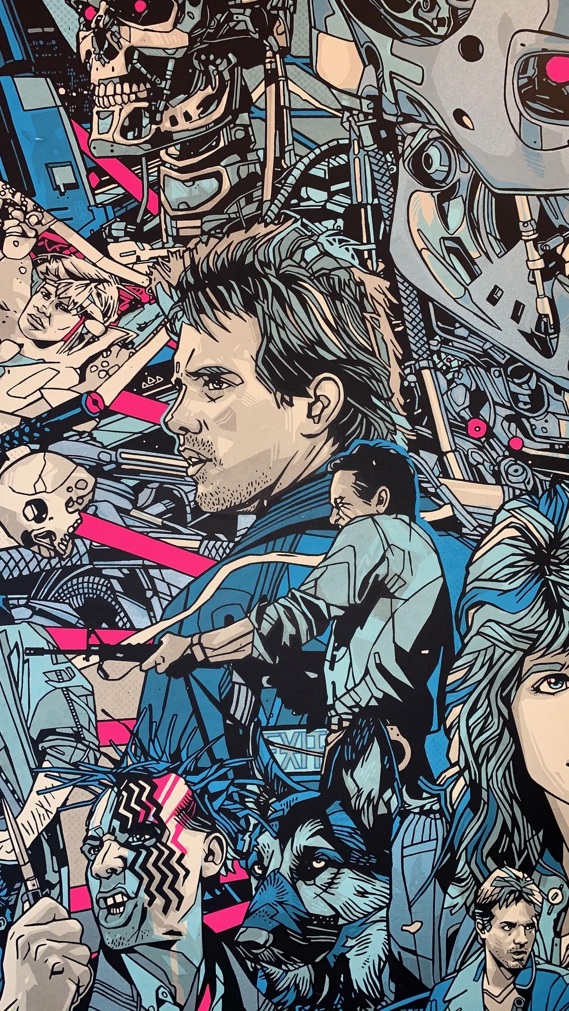 Le Terminator de l'artiste Tyler Stout Arnold Schwarzenegger Impression de James Cameron en vente 4