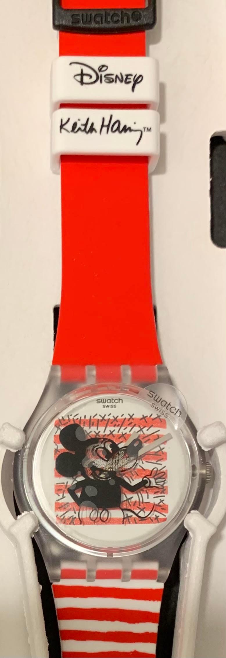 Swatch & Keith Haring Montre Disney Mickey Mouse Mariniere rouge en édition limitée - Pop Art Art par (after) Keith Haring