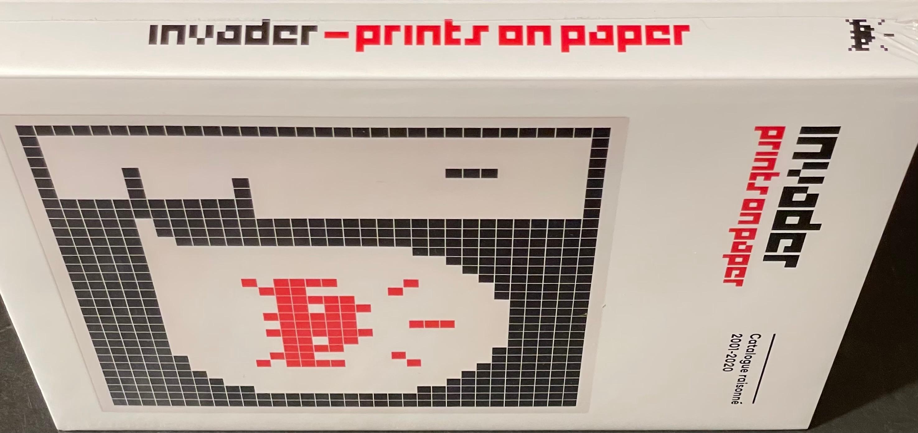 invader print on paper