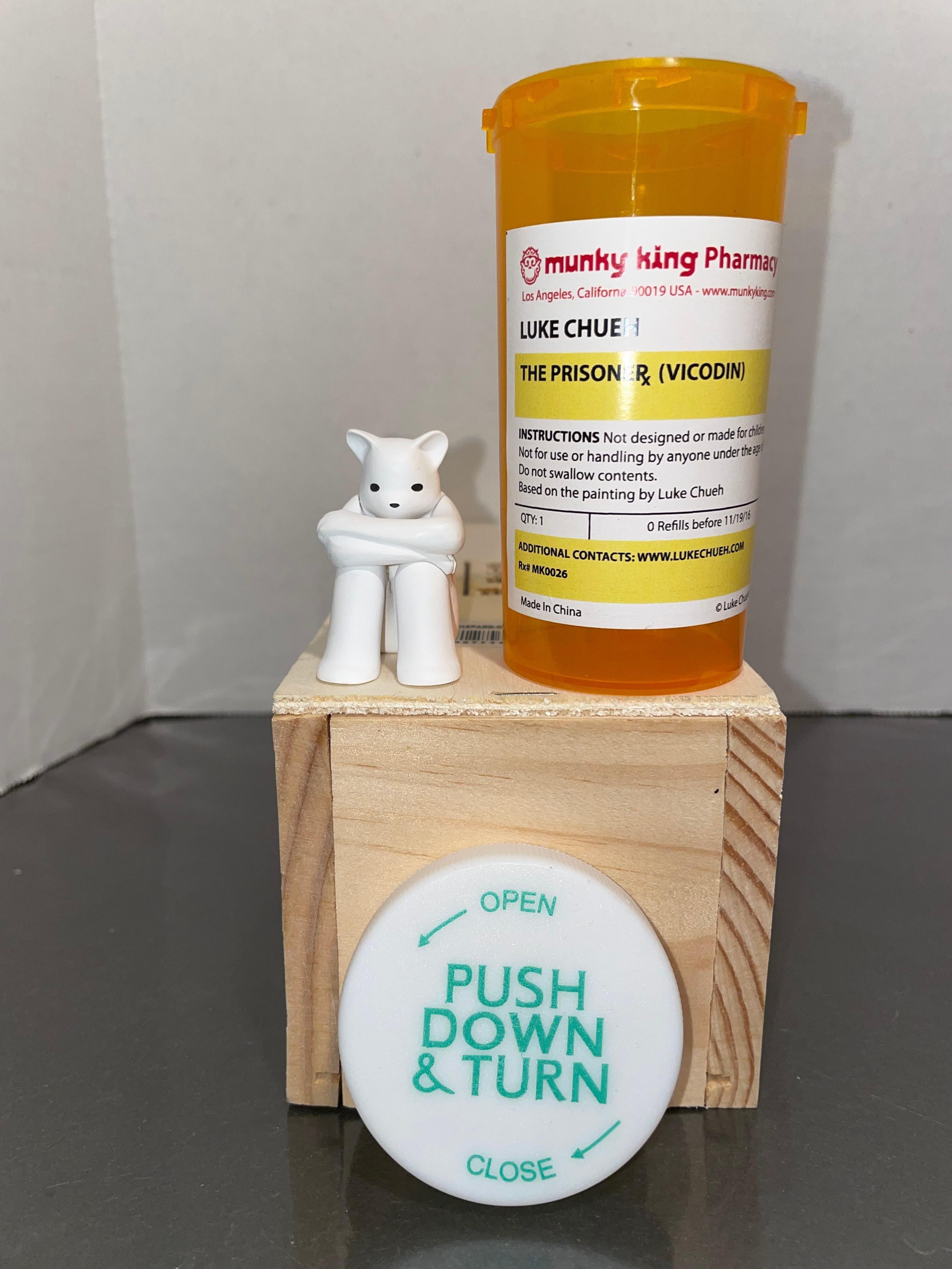 Luke Chueh El prisionero Vicodin 2016 Escultura de resina Opiáceos Calle Contemporáneo en venta 2