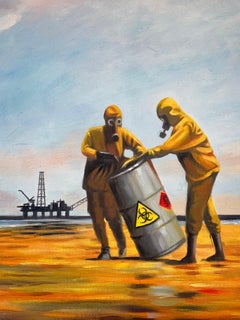 Mason Storm "Toxic Beach" X Banksy Fine Art Print Street Contemporary Crude Oils
