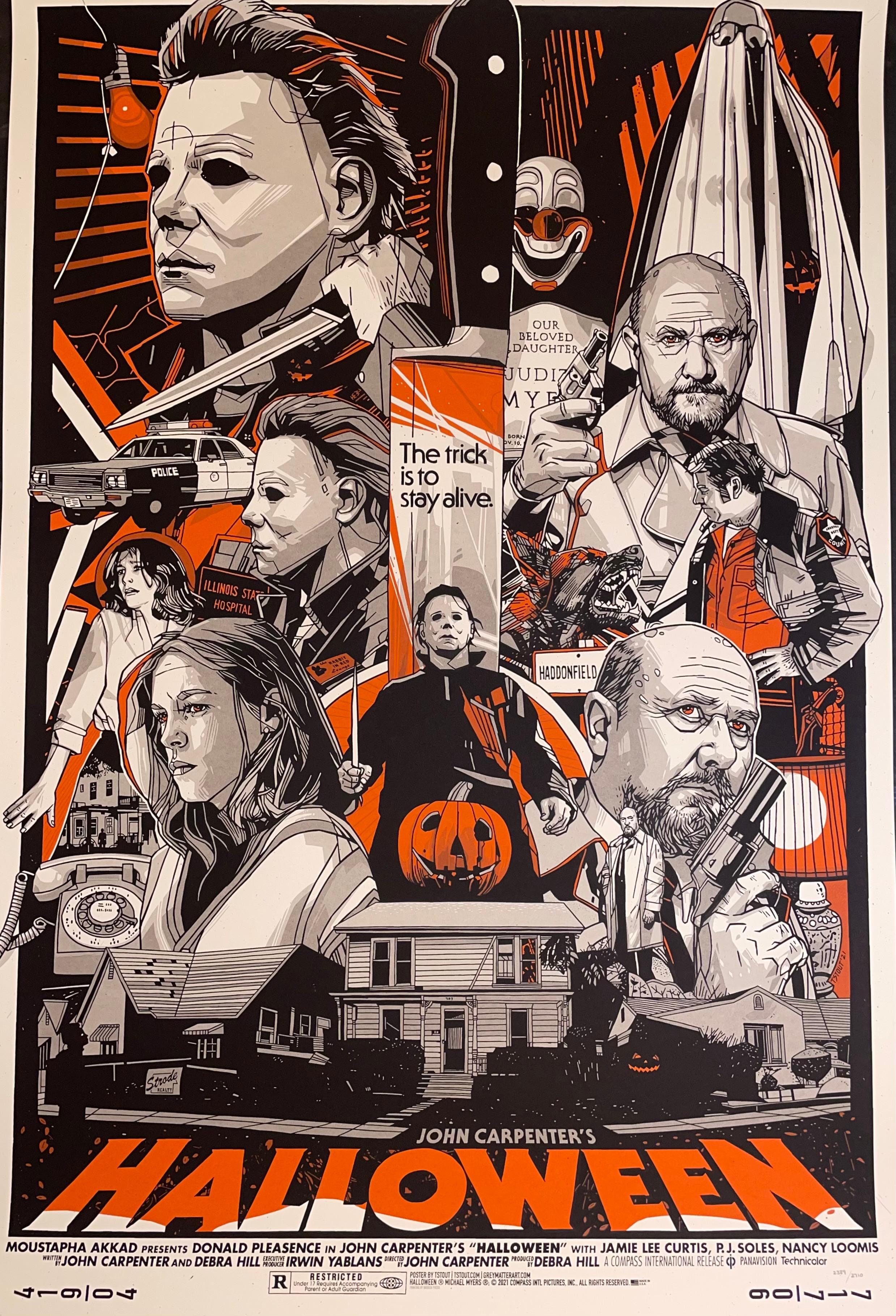 Tyler Stout Halloween Screen Print Michael Myer's Horror Movie Limited Edition For Sale 2