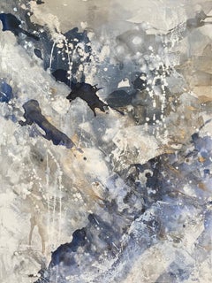 Baby Leo Blue I, 2020, Mixed Media on Canvas, Signed
