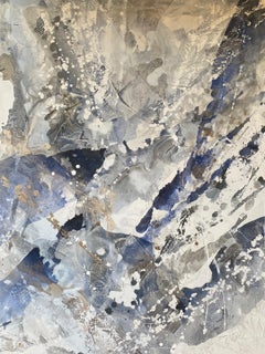 Baby Leo Blue II, 2020, Mixed Media on Canvas, Signed
