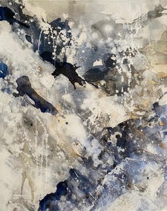 Baby Leo Blue, 2020, Mixed Media Mounted in Plexiglass, Signed