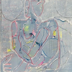 Ruth, Abstract Figurative Painting, Mixed Media on Canvas, Signed