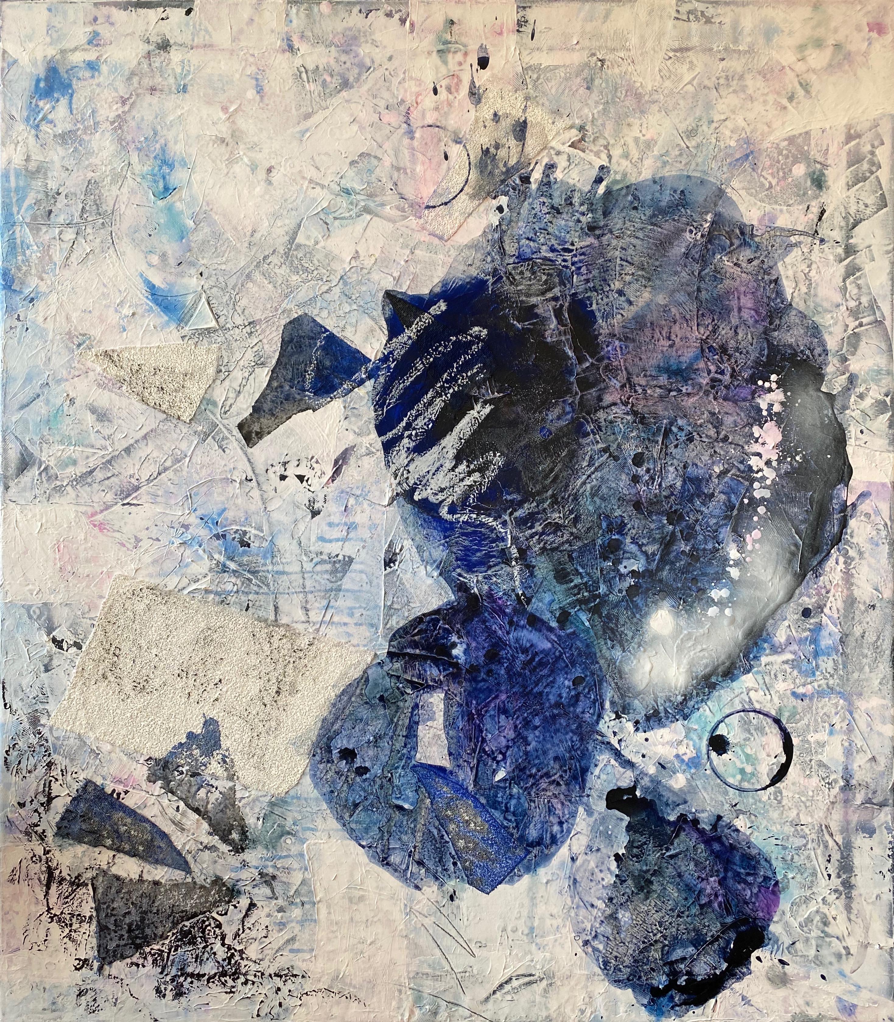 Off Balance, 2020, Mixed Media, Abstract Painting on Canvas, Signed  - Mixed Media Art by Annie Mandelkern
