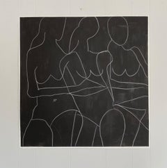 When We Work Together, Abstract Figurative, Acrylic & Pencil on Paper, Signed