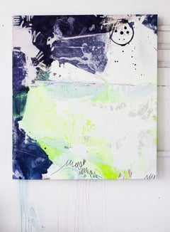 Gamma Glitter I, Acrylic, Oil, Graphite, Spray Paint on Canvas, Signed