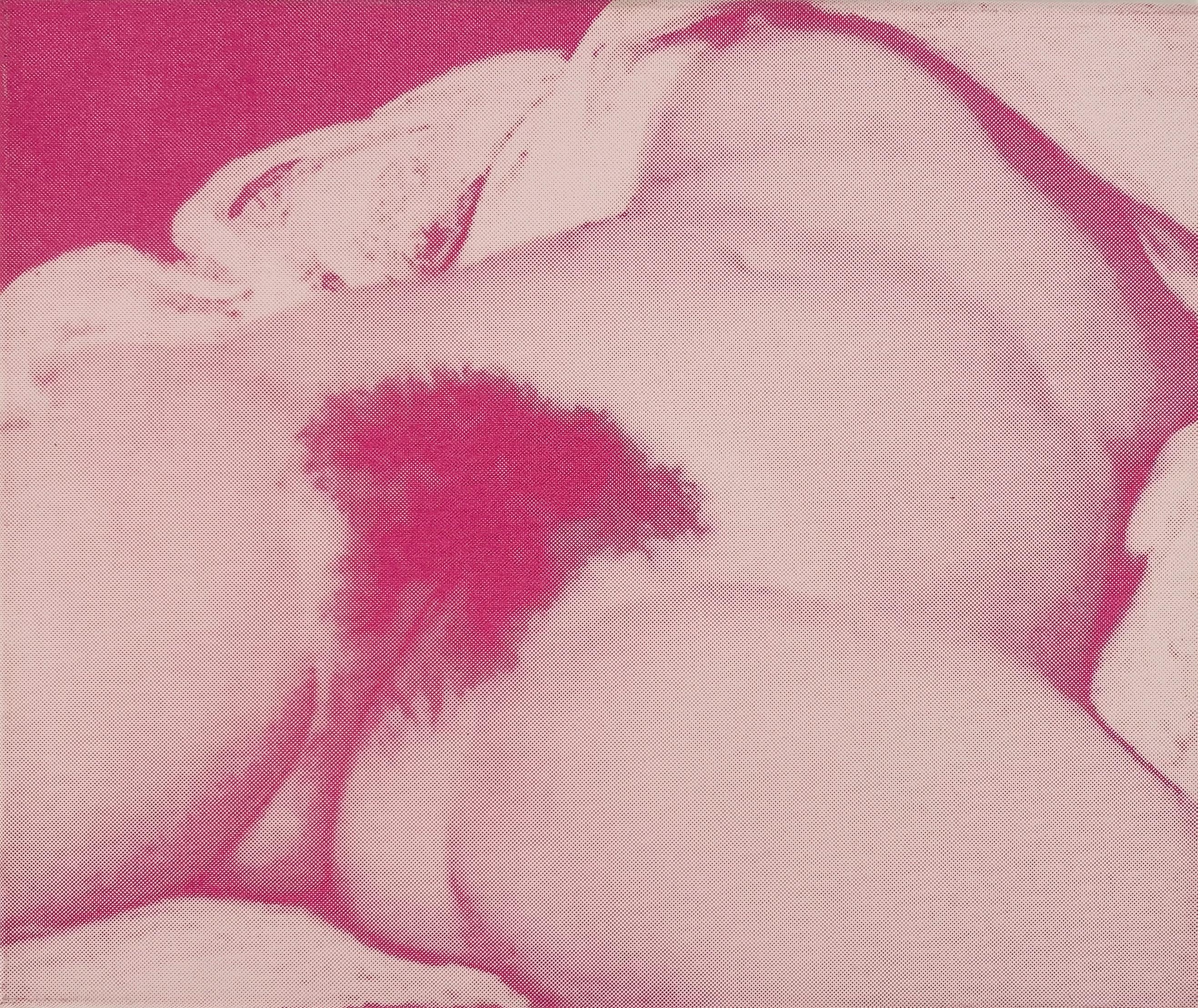 Susi Pop Nude Painting - L'origine (after Gustave Courbet) dispersion and silkscreen on canvas, 2005