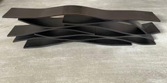 Fluide, 2017, steel sculpture, abstract, black, minimalism, waves, water
