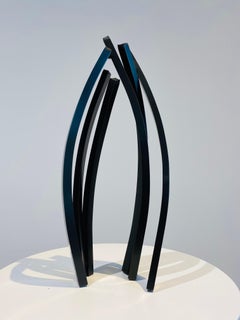 Ogive, 2017, steel sculpture, abstract, black, minimalism, arcs