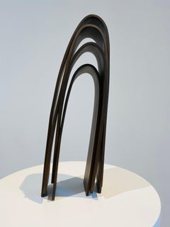Honoré, 2017, corten steel sculpture, abstract, rust, minimalism, arcs