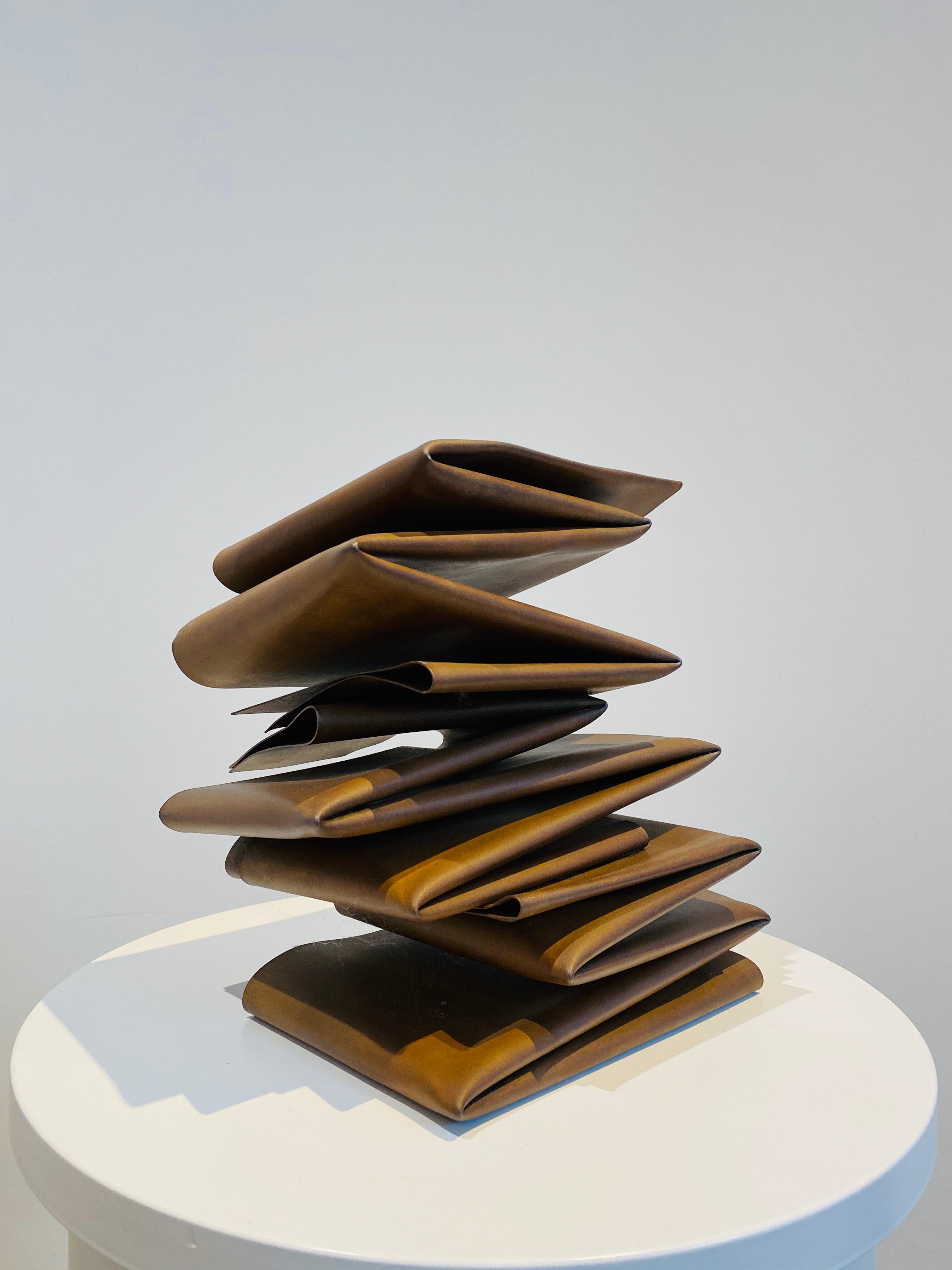 Pliage, 2017, Corten steel, minimalist, abstract, sculpture - Sculpture by Etienne Viard