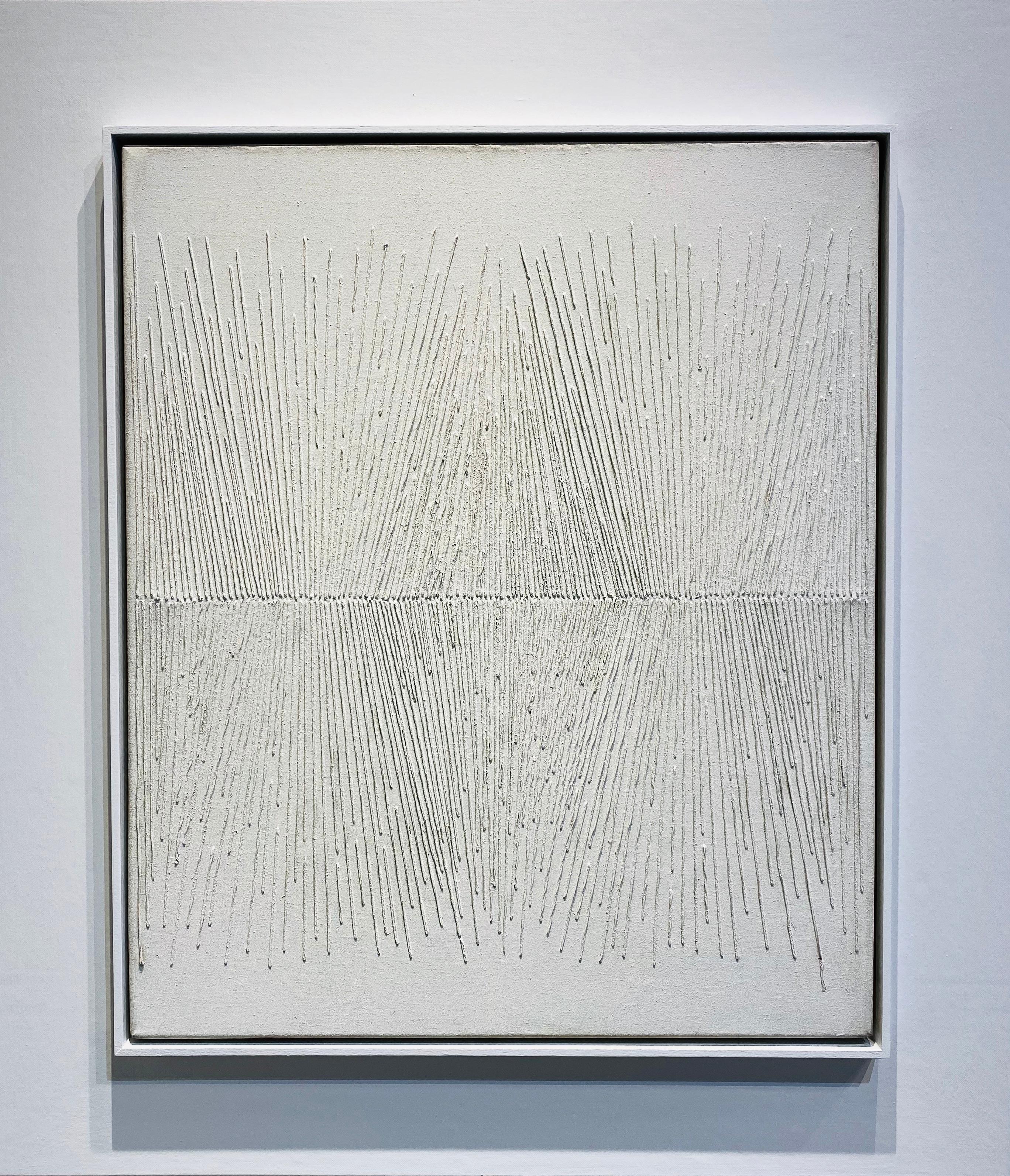 Twisted Strings 1965/68, Op Art, Kinetic Art, Zero Group, Avantgarde, Minimalism - Painting by Walter Leblanc