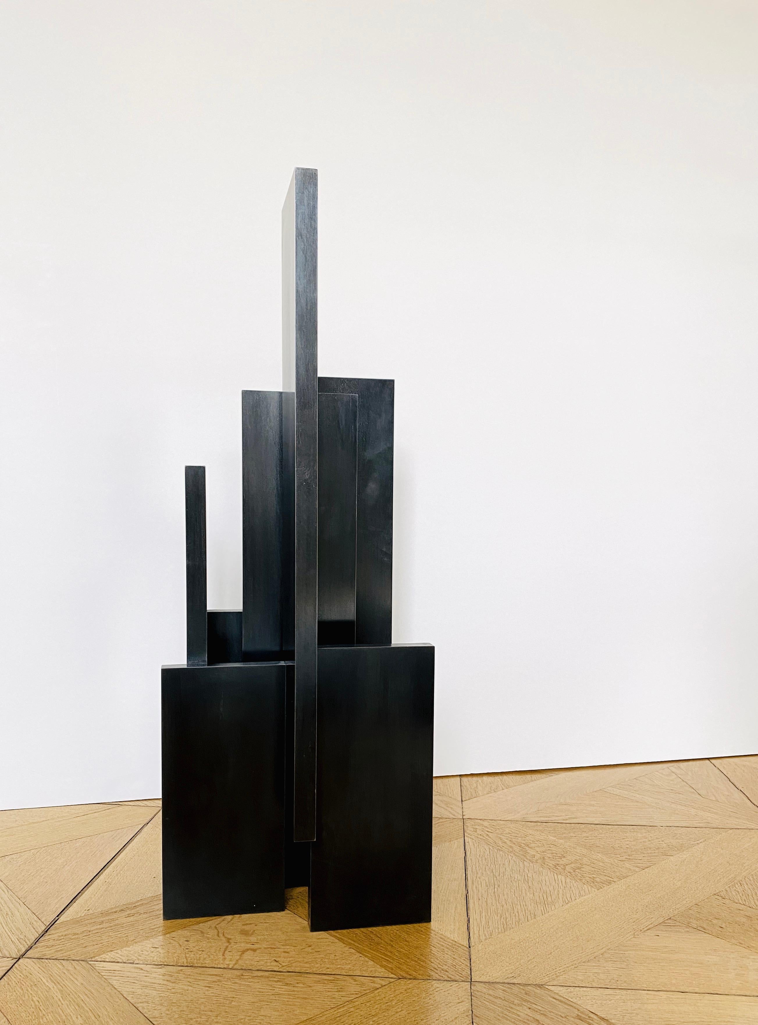 Architecture, 2018, steel sculpture, abstract, rust, minimalism,  - Sculpture by Etienne Viard