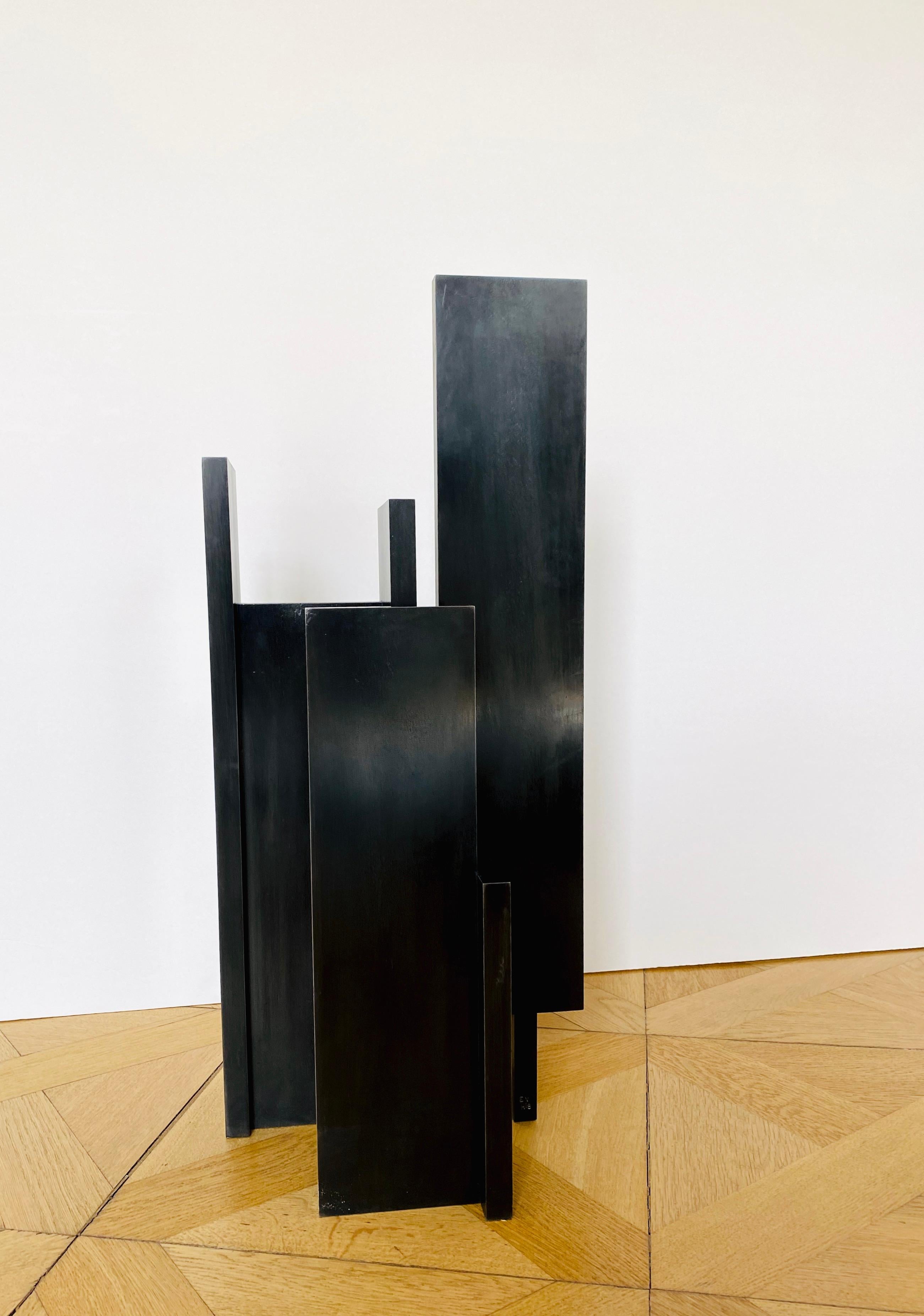 Architecture, 2018, steel sculpture, abstract, rust, minimalism,  - Minimalist Sculpture by Etienne Viard