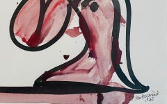 untitled, Knotted-Gun 1985, Non-Violence, gouache on paper