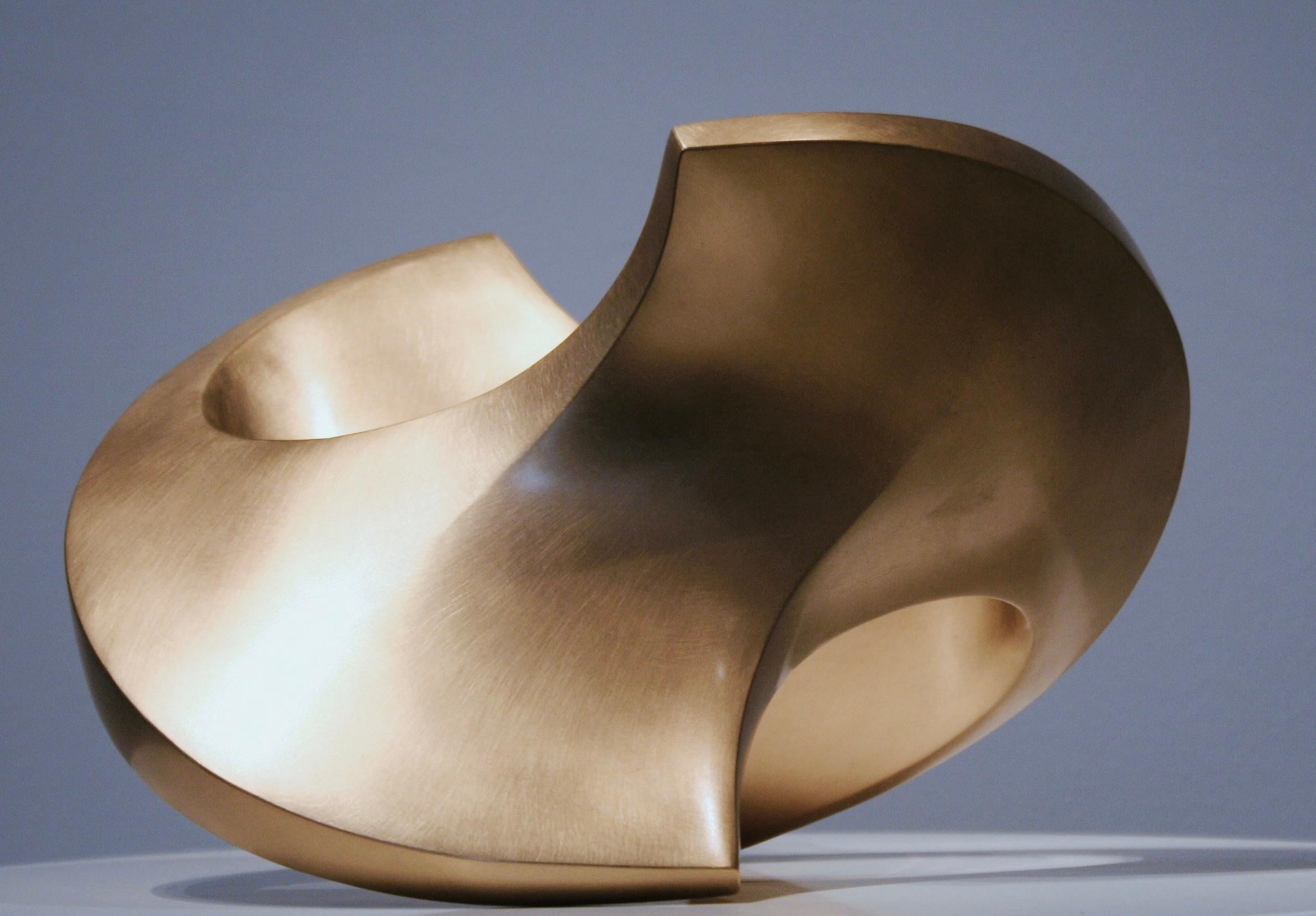 Maximilian Verhas Abstract Sculpture - Open Moving sculpture, 2007, Bronze,  sculpture, contemporary, rolling body