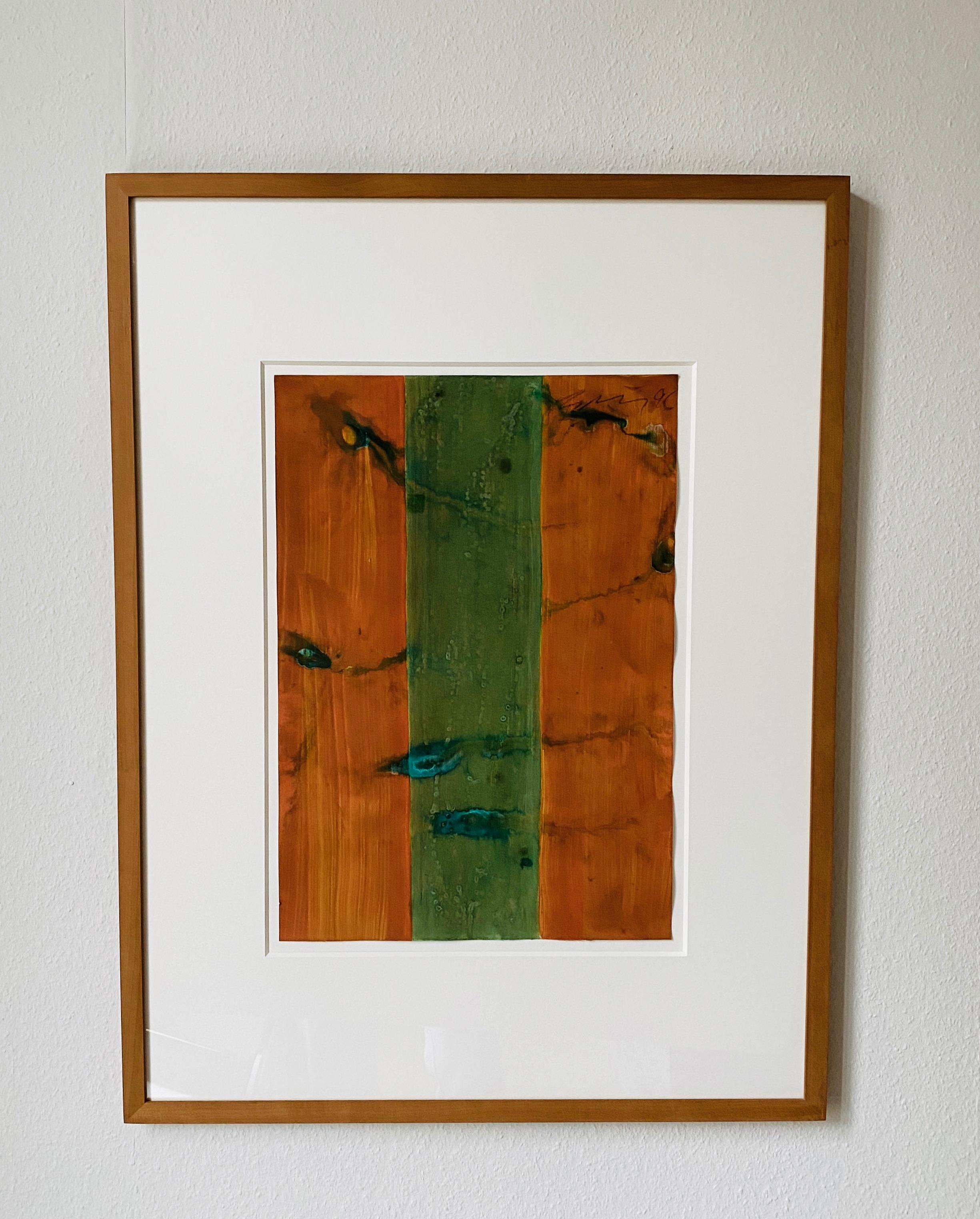 untitled, 1996, gouache on light cardboard, abstract minimalism - Abstract Art by Günther Förg