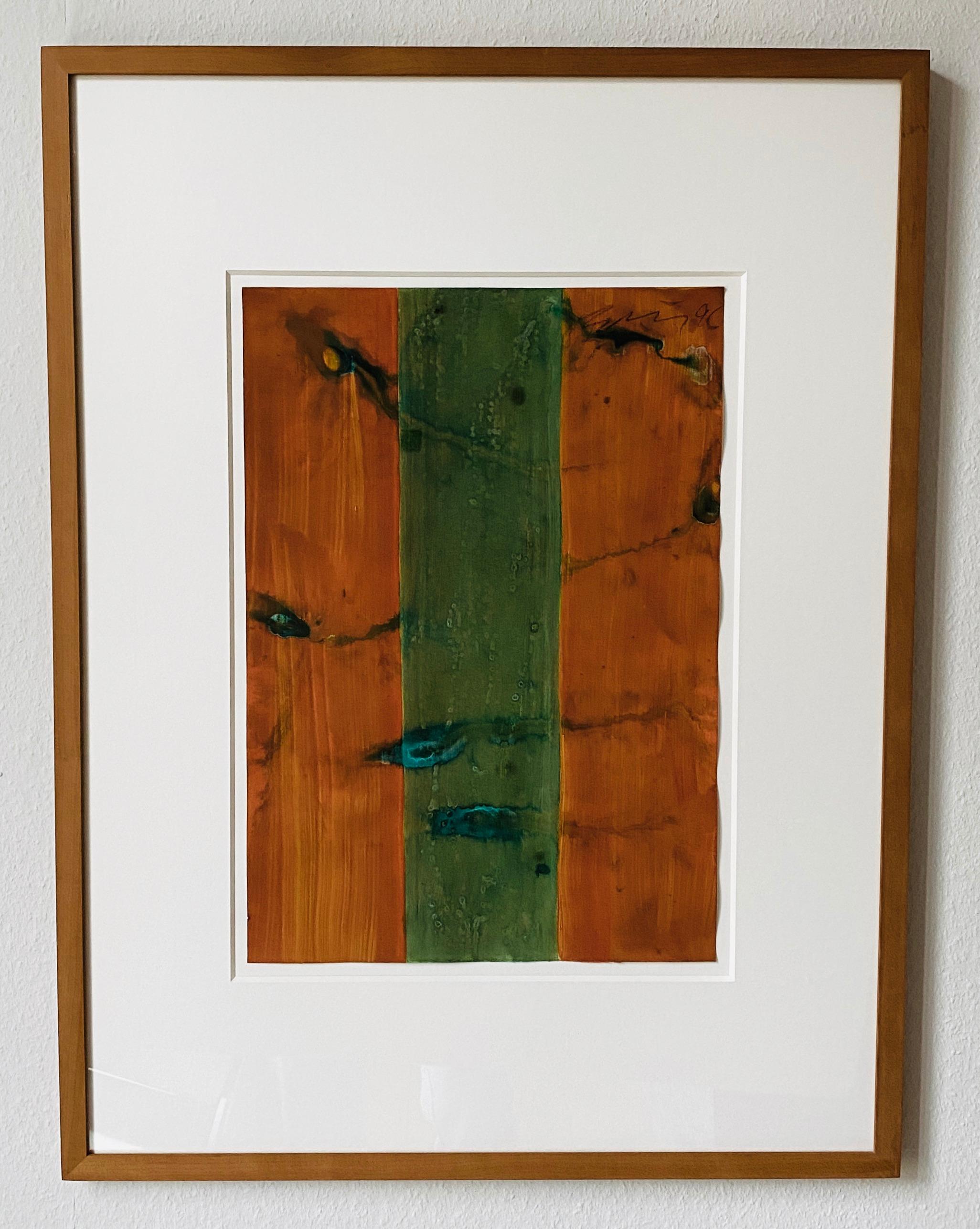 untitled, 1996, gouache on light cardboard, abstract minimalism - Art by Günther Förg