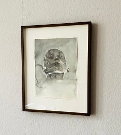 Ohne Titel (Head) 2012, Aquarell auf handgeschöpftem Papier, skandinavische Kunst
