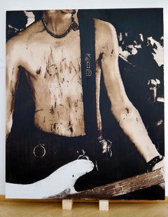 Sid, oil on canvas , 185 x 155 cm photorealistic figurative, sex pistols