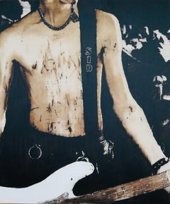 Sid, oil on canvas , 185 x 155 cm photorealistic figurative, sex pistols