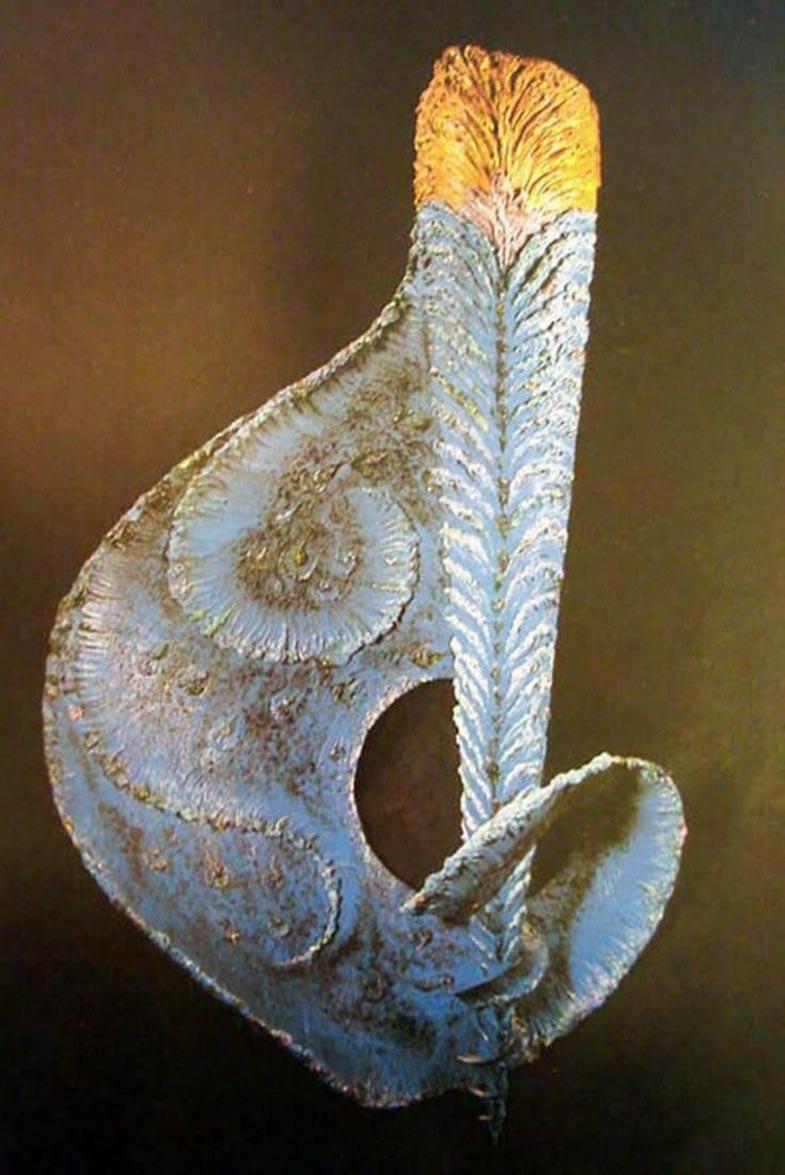 Erté Abstract Sculpture - Erte, Mixed media 1/1 Sculpture "Phoenix" From the Rare Formes Picturales