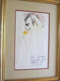 Leroy Neiman Original Pen & Ink Signed "Neil Diamond"