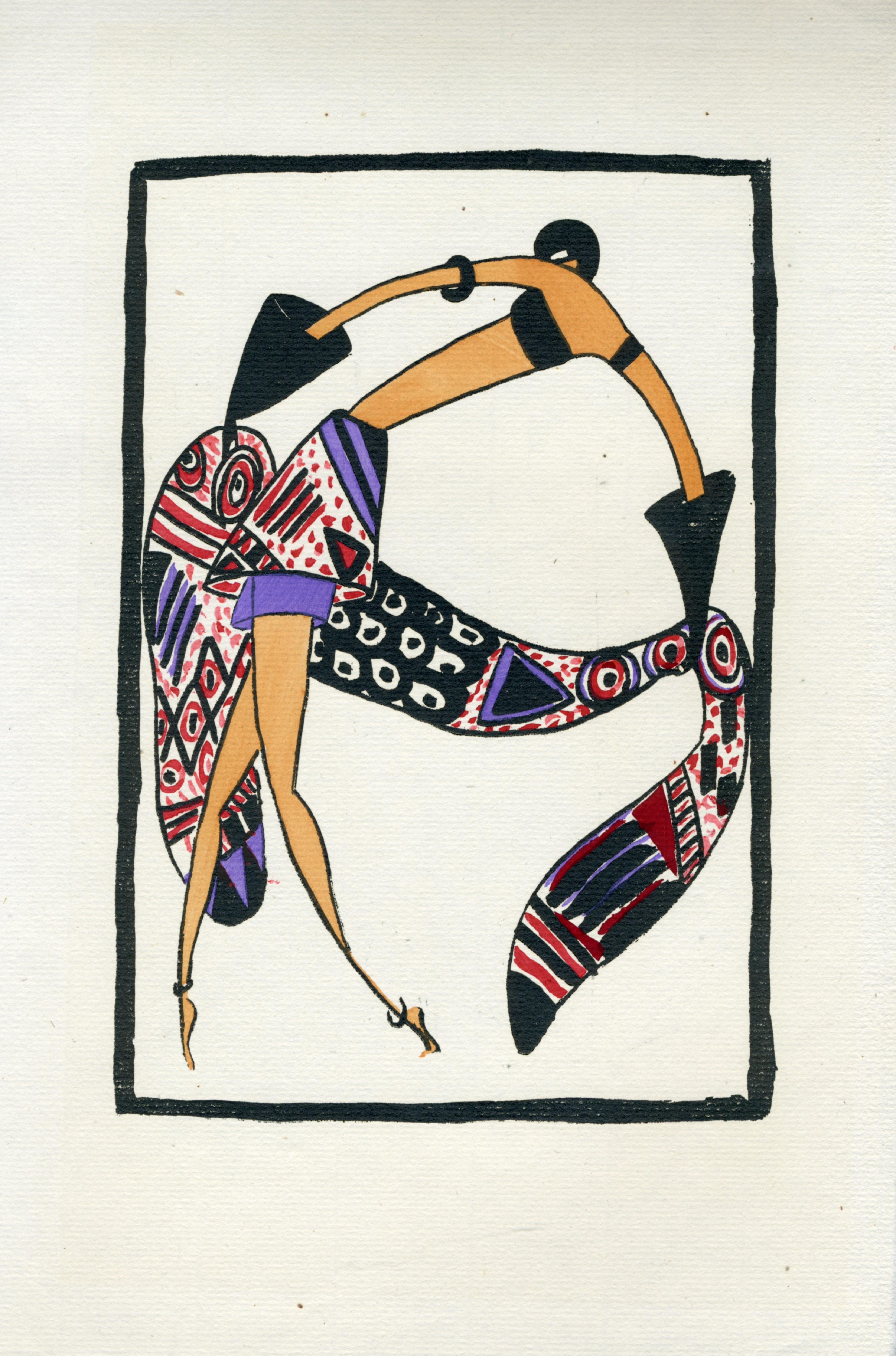 "Untitled - Dancer  (from The Essence of the mode of the day)" 1920 - Print by Janine Aghion